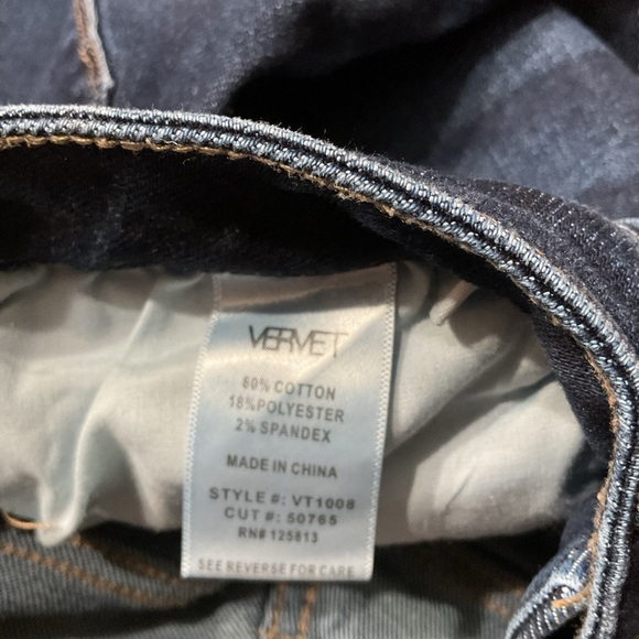 Vervet women’s Blue Denim Jeans straight leg waist 27 - Picture 4 of 4